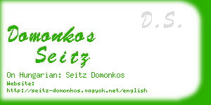 domonkos seitz business card